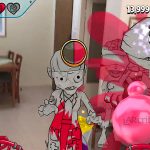 Color BlastAR arcade mode playing indoors, game screenshot