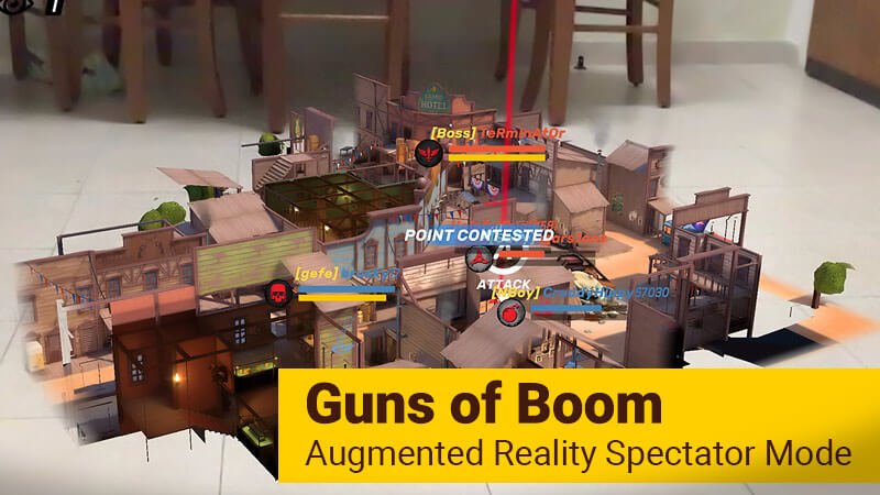 Guns of Boom augmented reality spectator mode