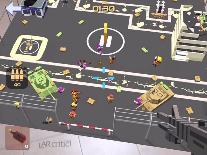 Angry Zombies endless mode, game screenshot