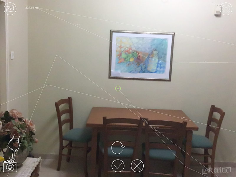 Measuring distance using an augmented ruler app