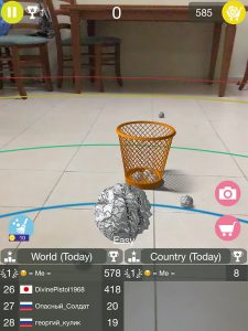 Paper Bin AR game screenshot