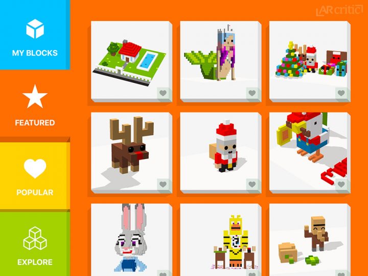 Tayasui Blocks features content screen