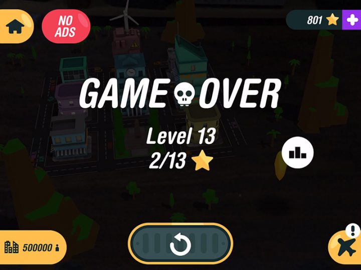 ARcade Plane game over screen