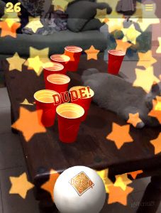 Beer Pong in augmented reality