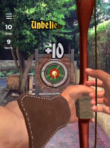 AR Archery iOS AR game screenshot