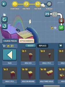 Course Builder mode in Dragon Putt