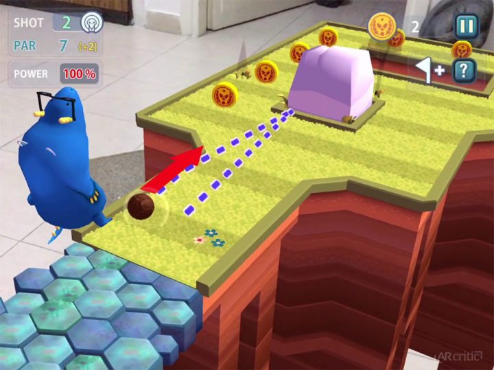Playing Dragon Putt AR mode