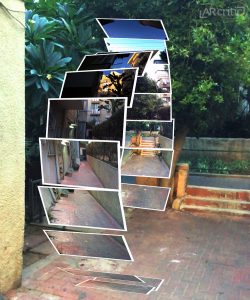 Images displayed in augmented reality in a circular shape