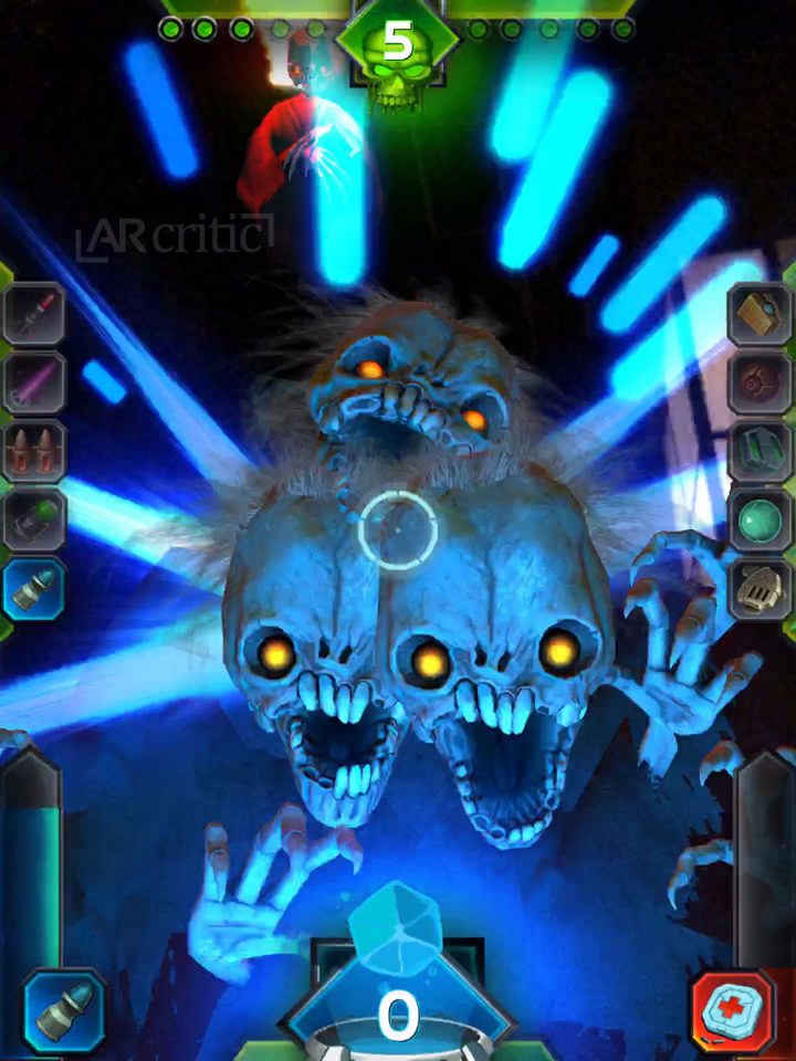 Three scary creatures with open mouth