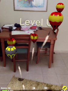 Shooting hot air balloons, Balloons Down game screenshot