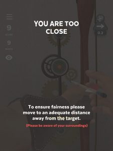 You are too close notification