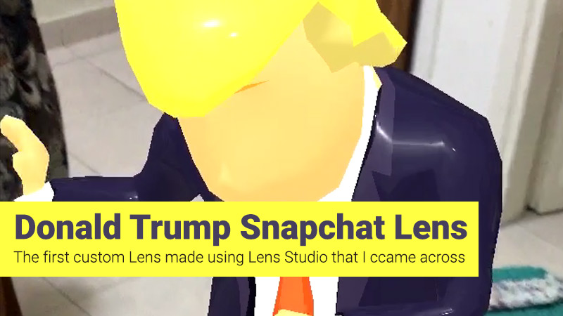 Donald Trump Snapchat lens