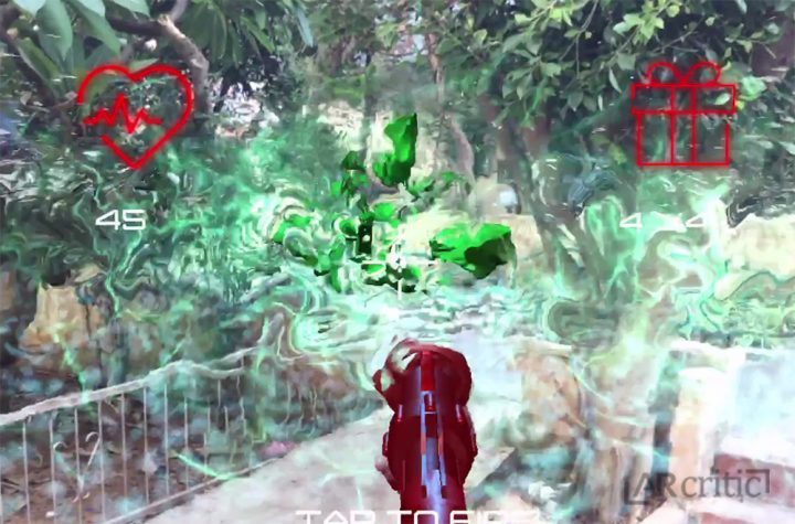 Ice bends the light in 3D AR game