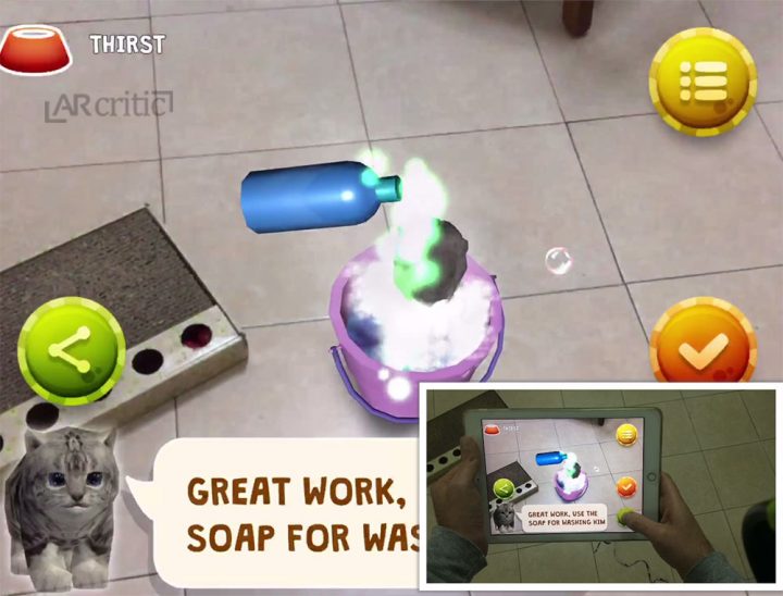 I'm washing my virtual kitty