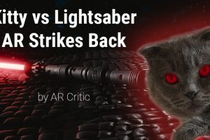 Kitty vs Lightsaber AR Strikes Back (Made with InstaSaber App)