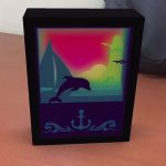Paper Light box rainbow color effect