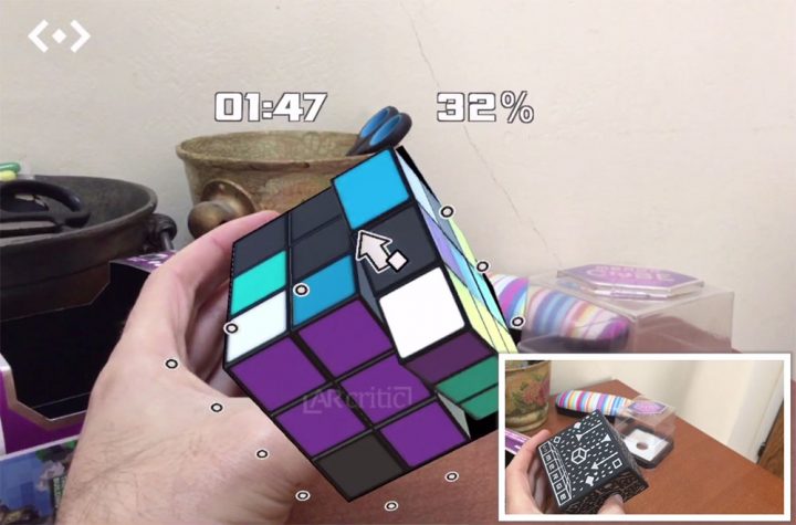 Playing Rubik's Cube in augmented reality