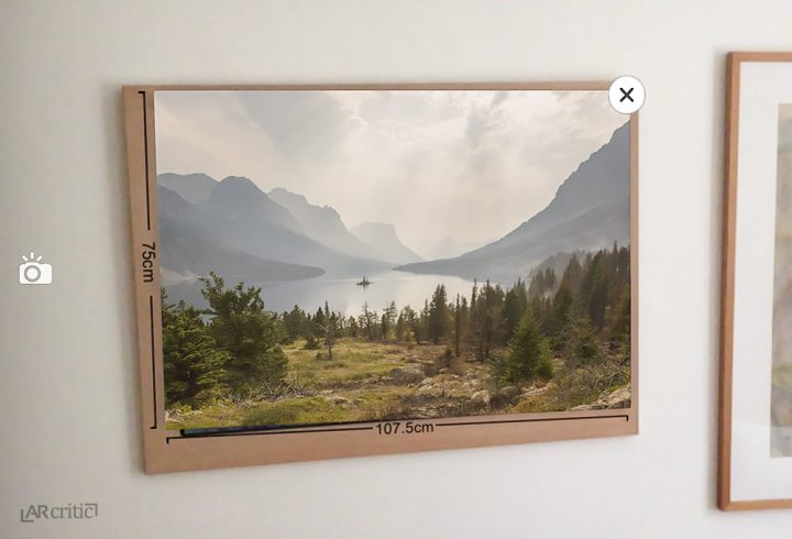 Placing picture on a wall using Augmented Reality