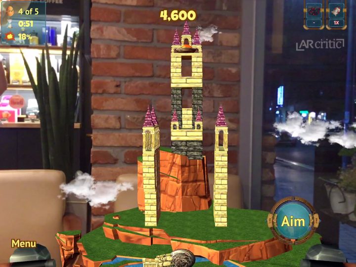 Slingshot Island AR game level