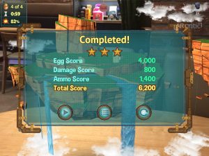 End level screen, Slingshot Island AR