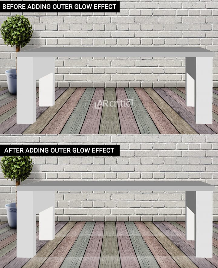 Negative shadow effect