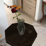 Vase with flower in ar