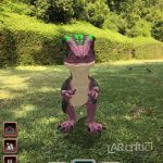 Dinosaur in augmented reality
