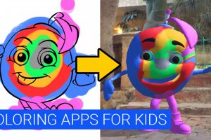iPad and iPhone Coloring Book Apps for Kids in Augmented Reality