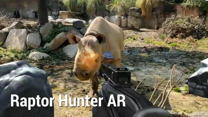 real hippo and virtual pistol