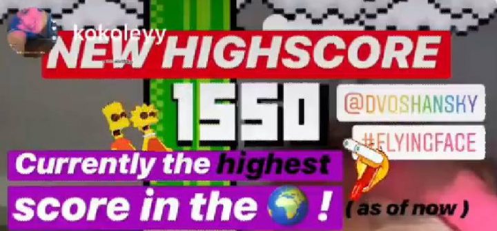 New highscore 1550 playing Flying Face